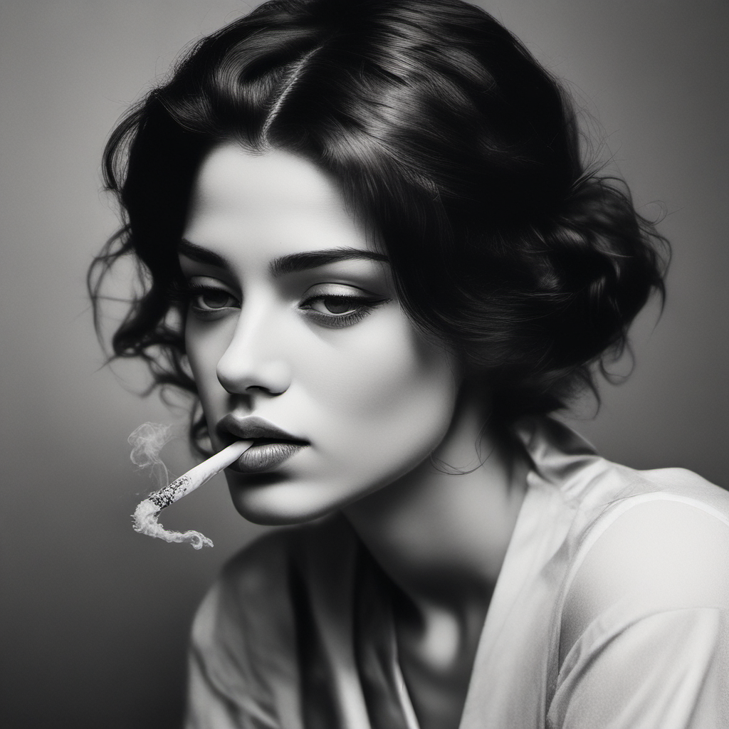 A girl smoking