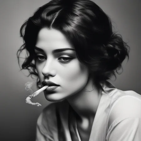 A girl smoking