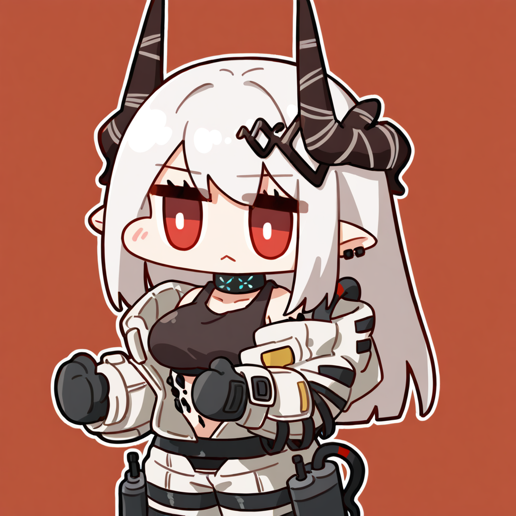 chibi,<lora:nineface-chibi-noob1-5:1>,
1girl,solo, mudrock \(elite ii\) \(arknights\),arknights,