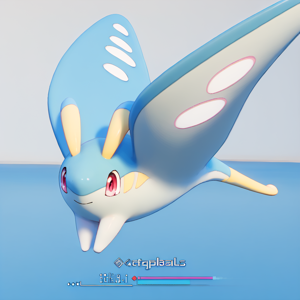 solo
<lora:Celeray-10:1> celeraypal, pink eyes, pokemon \(creature\), blue body, blue antennae with yellow tips, blue wings, white stomach, large wings, togekiss, white markings