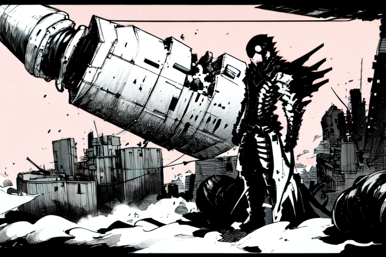highly insanely detailed, masterpiece, top quality, best quality, highres, 4k, 8k, RAW photo, (very aesthetic, beautiful and aesthetic),  
tsutomu nihei,nihei_tsutomu,blame!,blame gakuen!,abara,TNstyle,sidonia_no_kishi,(sidonia \(ship\),stairs,mausoleum,lab,space,spacecraft,deep horizon,megastructure in background,city ruins),light particles,fence,machinery,dark sky,black sky,drainpipe,toha heavy industries,clouds,wire,ventilation fan,ventilation shaft,bones,dome,bridge,air conditioner,gauna,gauna mech,fog,steam,buildings,letterboxed,walkway,concrete walls,metal walls,cables,tubes,industrial pipes,lantern, 
<lora:ABARA:1>, 
(1girl:1.3), 
solo focus, 
(pure pink background,transparent background:1.2),âââ