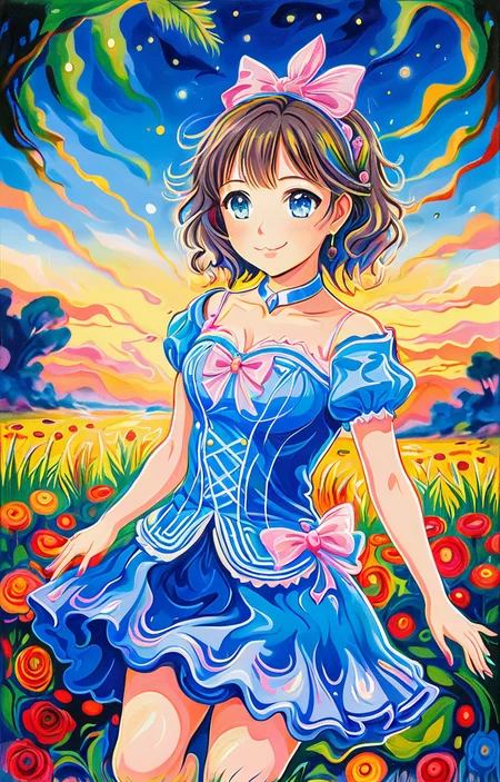 masterpiece,best quality,<lora:tbh25-sdxl:0.9>,illustration, portrait of idolmaster cinderella girls,