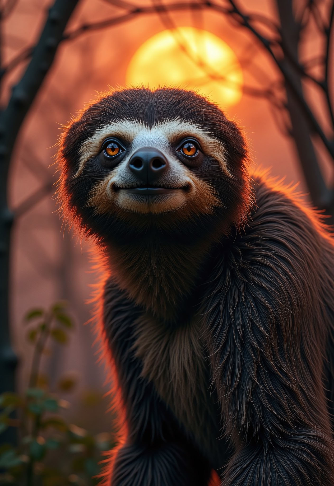 aidmaimageupgrader, a high quality digital image of dawn of the planet of the sloths