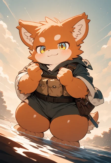 masterpiece, high score, great score, absurdres, year 2025, very safe, 1boy, zuppu11 type 1, furry, cute, kemono