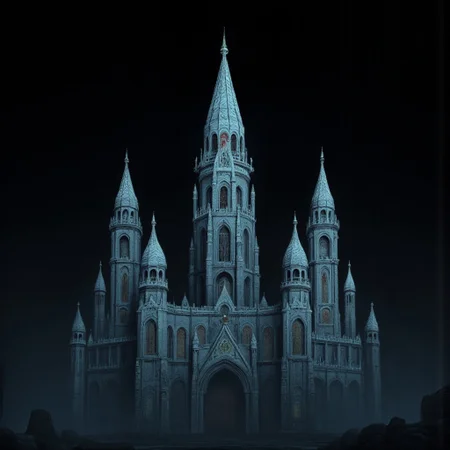 A Medieval castle with elderscrolls inspired aestetics and legend of zelda
Set against a solid dark black color background to emphasize its unsettling unnatural form that emphasizes its silhouette. The medium is not a traditional painting or illustrative medium like watercolor or ink but rather a digital 3D rendering.
MikeFranchinastyle, d4artstyle, d4concept, , bbstyle,, horror theme,, zbrush, ZBClay model of a gray sculpture, 1990's, 1990's style