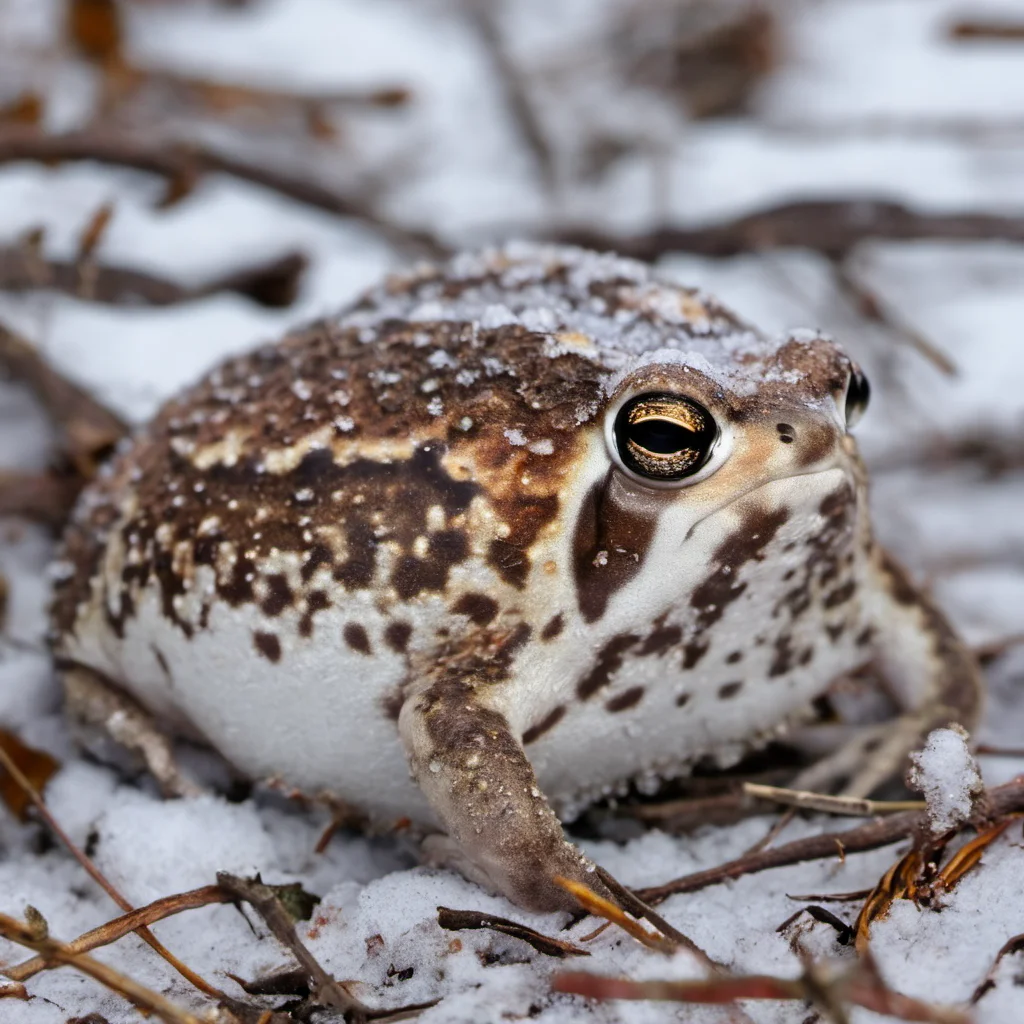 rain frog , <lora:Rain Frog SDXL 2:.8>, in the snow
