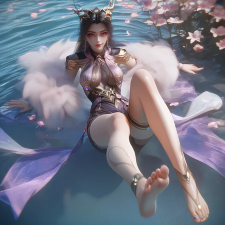 <lora:ponysimiaoling1v:1>,simiaoling,score_9,score_8_up,score_7_up,full body,water,looking at viewer,