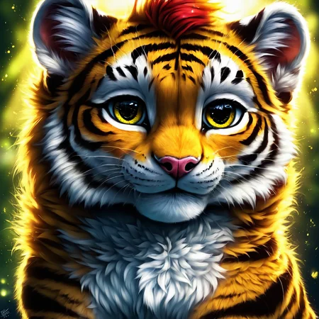 <lora:CubFurry_v1:1>,furry,solo,body fur,looking at viewer,tiger,cub,puppy,wild,, highly detailed, beautiful composition, detailed skin, hair, lustful look, satisfied look, dramatic lighting, General Details,((cute, hairy)), (high quality, detailed, beautiful), bright and adorable face, beautiful eyes detailed, sunlight, realistic, stunning, contrast, detailed soft lighting, detailed face, detailed eyes, shiny eyes, masterpiece, hdr, 8k, amazing resolutionâââ
