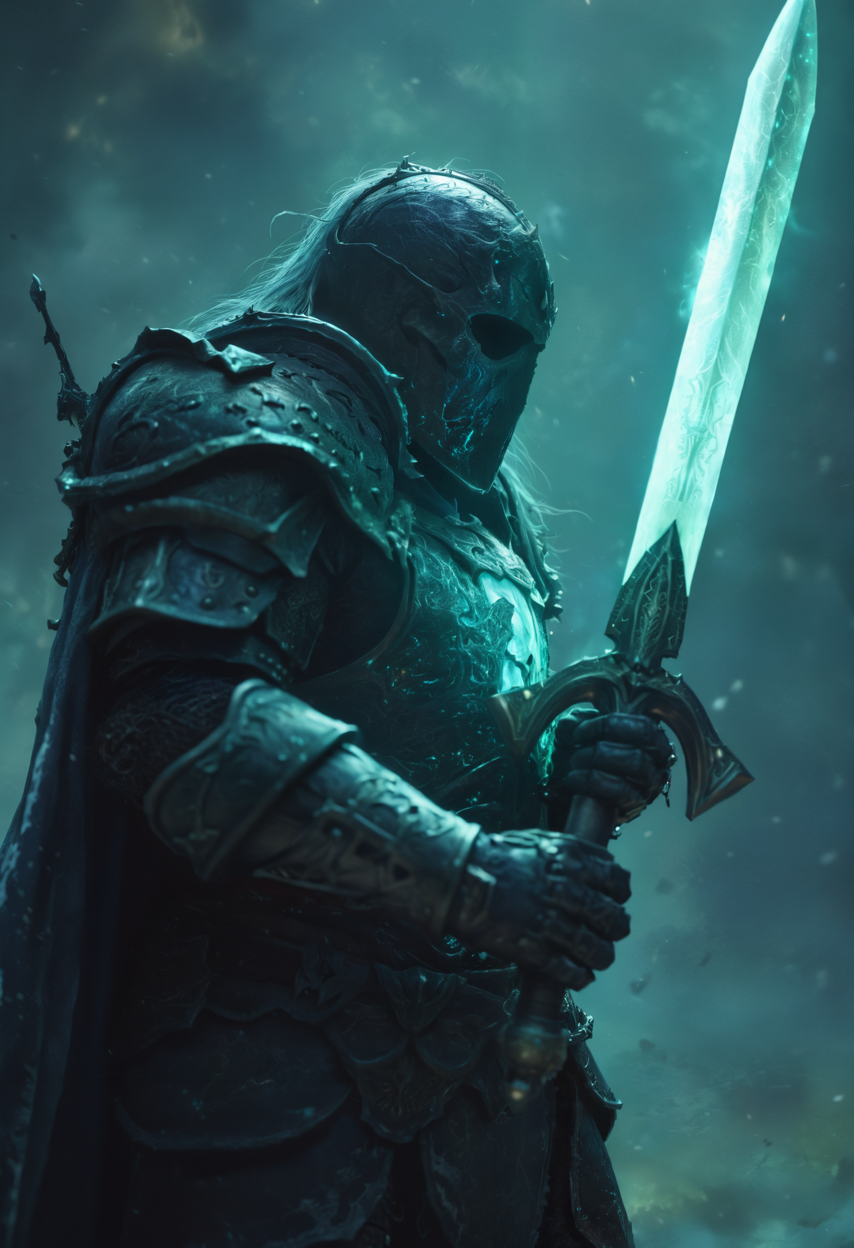 highly detailed and hyper realistic, a close up of a Death Knight holding a giant glowing sword, concept art, fantasy art, Lich King, splash screen art, cyborg necromancer, epic full color illustration, in dark souls manner, fallen knight, wraith, overlord, Wow, dark
<lora:xl_more_art-full_v1:0.5> <lora:add-detail-xl:1>