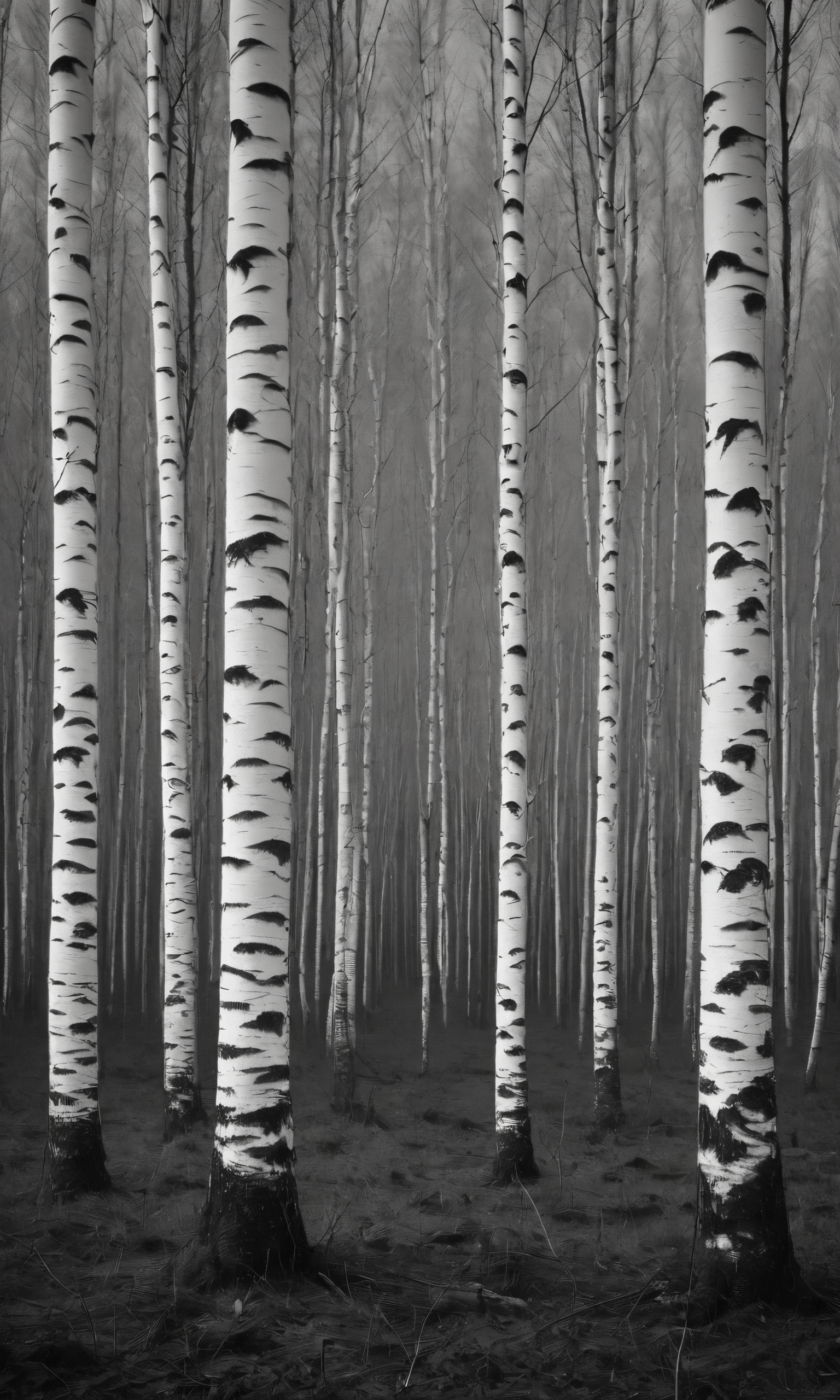 birch forest b&w photo, Alex Howitt