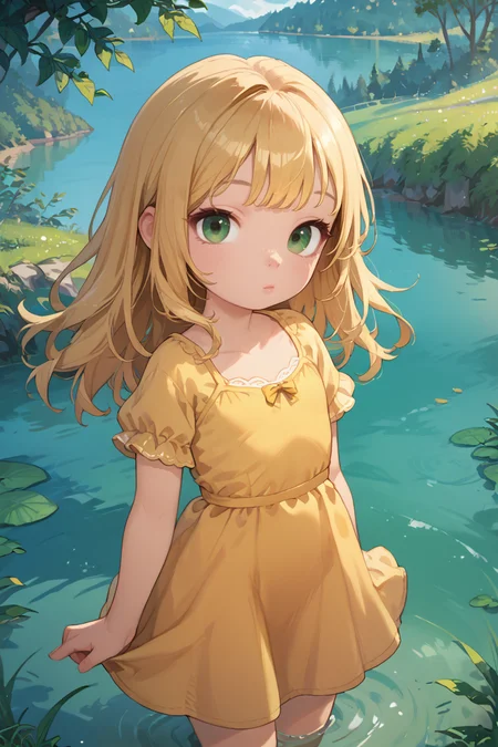 score_9,score_8_up,score_7_up,score_6_up,score_5_up,score_4_up,
1girl, solo, posmach, looking at viewer, blonde hair, green eyes, yellow dress, river,
<lora:age_slider_v4:-5>
<lora:PossumMachine:1>
<lora:princess_xl_v2:1>