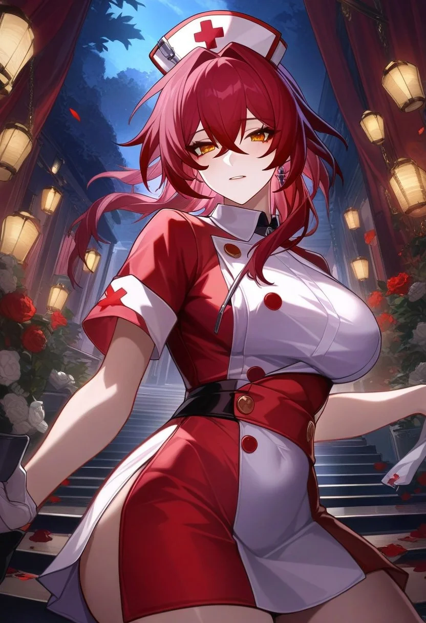 masterpiece, best quality, HONKAI STAR RAILWAY CHARACTER,
1girl, extreamly detailed, beautiful detailed face, complex detailed background, BREAK,
Nurse uniform