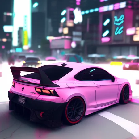 cool car in a city, FFbF_light