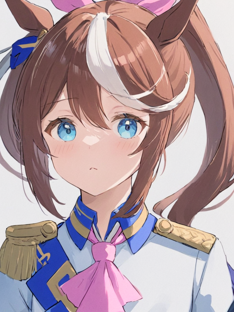 <lora:ä¸æµ·å¸ç:1>,1girl,animal_ears,tokai_teio_\(umamusume\),long_hair,solo,horse_ears,brown_hair,blue_eyes,multicolored_hair,streaked_hair,white_hair,upper_body,ascot,epaulettes,ponytail,horse_girl,high_ponytail,long_sleeves,two-tone_hair,pink_ascot,jacket,