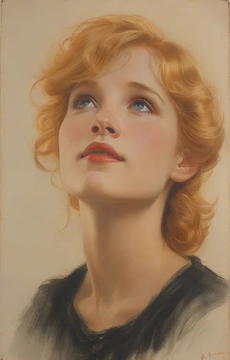 masterpiece,best quality,<lora:tbh131-sdxl:0.8>,portrait of woman,oil painting,style of E. H. Shepard,