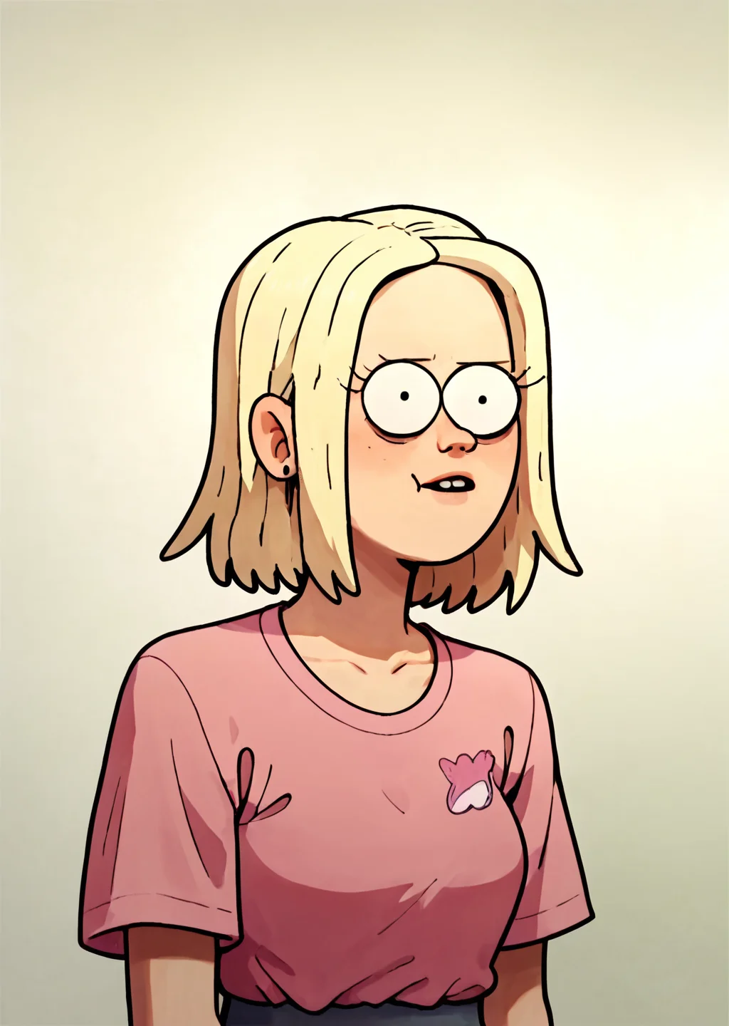 score_9, score_8_up, score_7_up, score_6_up, <lora:Regular_Show_Style:0.9>, regularshow, 1girl, solo, blonde, pink shirt,