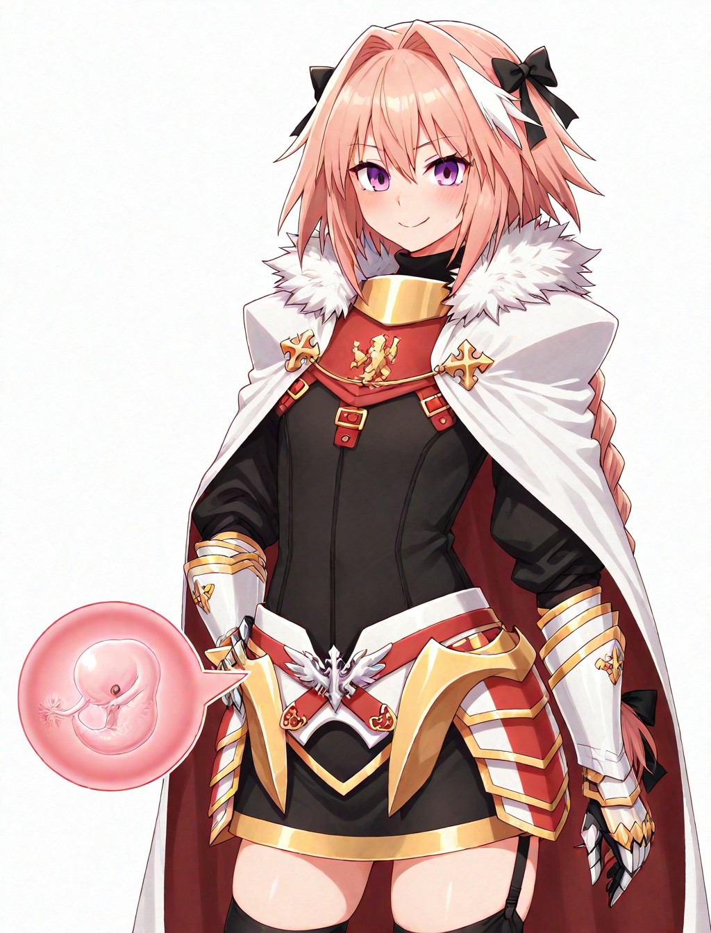 <lora:fetus_XL_illustrious-noob_v1:1> fetus, 1boy, astolfo \(fate\), armor,, best quality, high quality,masterpiece, highres,neswst,