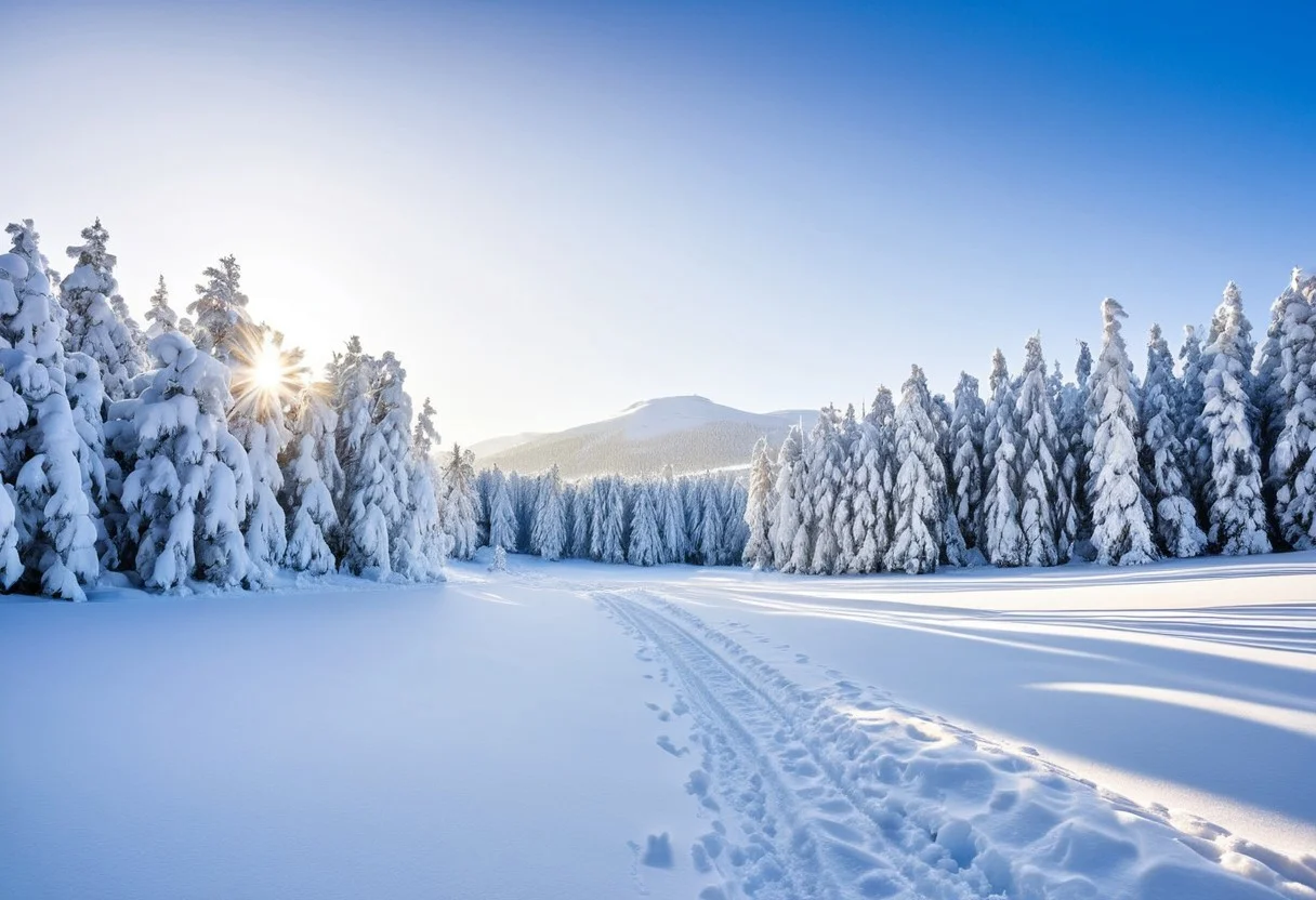 snow covered landscape, all white