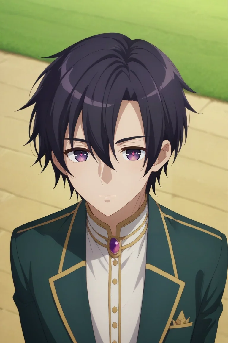 score_9, score_8_up, score_7_up, source_anime, rating_safe, intricate details, , looking at viewer, depth of field, 1boy, solo, male focus, <lora:nicol_ascart_pony:0.84>, nicol_ascart, black hair, purple eyes, short hair, hair between eyes, from above, disneyland, dark, arms at sides, sparkling eyes, , <lora:sdxl_lightning_8step_lora:1>