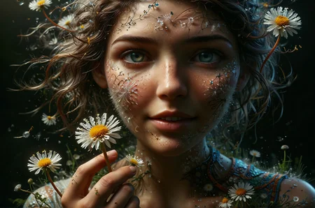 The figure breathes deeply, feeling a sense of peace they haven't experienced in years. They look down at the dandelion seed in their hand, and a smile spreads across their face. They know that they have found their place, a place where they can truly be free.
award winning artwork,
many details, extreme detailed, full of details,
Wide range of colors., Dramatic,Dynamic,Cinematic,Sharp details
Insane quality. Insane resolution. Insane details. Masterpiece. 32k resolution.
<lora:add-detail-xl:0.95> <lora:casting shadow style v2:0.1> casting shadow style, cucoloris patterned illumination <lora:CinematicStyle_v1:0.1> <lora:Disturbia:0.1> <lora:dvr-lnds-sdxl:0.1> dvr-lnds-sdxl <lora:Glowstick_SDXL:0.1> mad-glowstick <lora:MJ52:0.2> <lora:princess_xl_v2:0.1> <lora:ral-anmwrlds-sdxl:0.1> ral-anmwrlds <lora:ral-apoctvisn-sdxl:0.1> ral-apoctvisn <lora:ral-cltc:0.1> ral-cltc <lora:ral-dissolve:0.1> ral-dissolve <lora:ral-ertmsphr:0.1> ral-ertmsphr <lora:ral-fluff:0.1> ral-fluff <lora:ral-fntsyrlms-sdxl:0.1> ral-fntsyrlms <lora:ral-mtclniscp-sdxl:0.1> ral-mtclniscp <lora:ral-porcelain:0.31> ral-porcelain <lora:ral-pxlprtcl:0.1> ral-pxlprtcl <lora:ral-vlntxplzn:0.1> ral-vlntxplzn <lora:ral-vbrntacyl-sdxl:0.1> ral-vbrntacyl