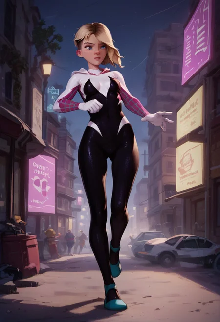 score_9, score_8_up, score_7_up,diathorn,gwen stacy
blonde hair,undercut,blue eyes, spider Gwen,1 girl, swinging through Times Square, airborne, acrobatic, graceful, medium breasts, cinematic angle, cinematic lighting, action, determination, masterpiece, n30n, neon lights