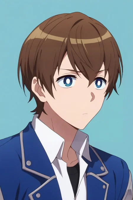 score_9, score_8_up, score_7_up, , rating_safe, intricate details, , , , 1boy, solo, male focus, <lora:masato_oosuki_pony:0.94>, masato_oosuki, brown hair, blue eyes, short hair, bangs, hair between eyes, bright pupils, white pupils, , leather jacket, caps, <lora:sdxl_lightning_8step_lora:1>
