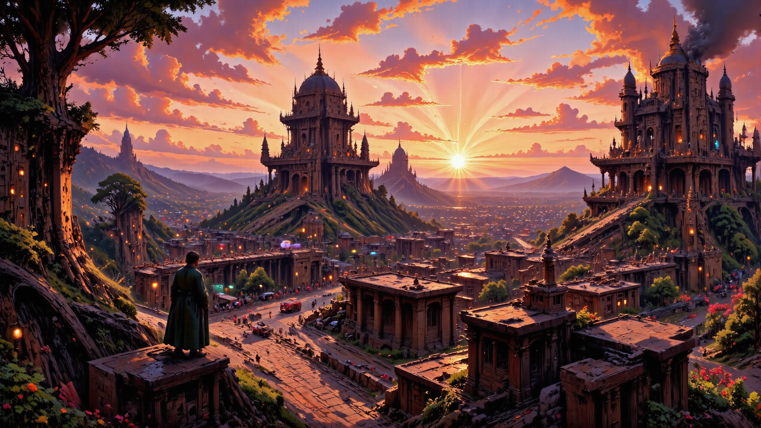 (cyberpunk city:1.3),  beautiful (Central African) fantasy landscape,  evening, woman, intricate, very detailed, sharp, colorful, <lora:Hand v2:1> <lora:Anti-Blur:1> <lora:Insane Detail Slider:0.5>   <lora:Flux.1_Turbo_Detailer:0.6> <lora:flux-photo-transparent_Alpha_1.0:0.8> <lora:flux.1_lora_flyway_Epic-detail_v2:0.6> <lora:Painterly01b_CE_FLUX_AIT:0.8> pntrlyCE_style, <lora:VividlySurreal:0.8>, <lora:FluxMythP0rtr4itStyle:0.8> mythp0rt