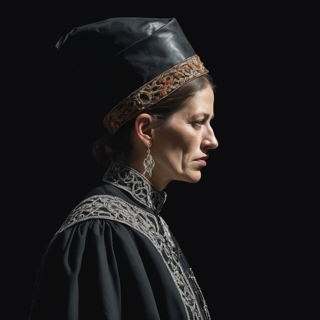 (by Jan Pietersz Saenredam:0.9) and (Lszl Moholy-Nagy:0.7) , surreal, masterpiece, side-profile of a Greedy well-endowed (Parent:1.2) , intricate details, wearing Strange Black traditional Bosnian outfit, royal pose, from inside a Valletta, Bathed in shadows, FOV 90 degrees, Sketched, Manic, hyper detailed, Nihilcore, Dramatic spotlight, F/8, key visual