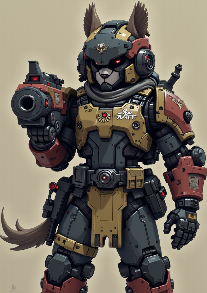 <lora:ck-nc-pastel-cyberpunk:1.1> A digital artwork in the style of cknc, a squirrel warrior in clad uniform is aiming a mad-gdwn-bltr gun at the viewer, gun blast 
 <lora:Bolter_Godwyn_FLUX:1>