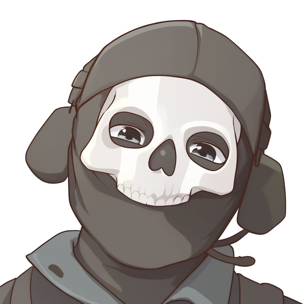 score_9, score_8_up, score_7_up, cutechibiprofile, 1boy, simon_riley, skull_mask, solo,