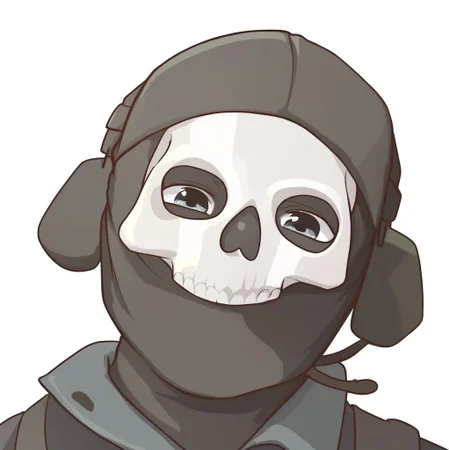 score_9, score_8_up, score_7_up, cutechibiprofile, 1boy, simon_riley, skull_mask, solo,