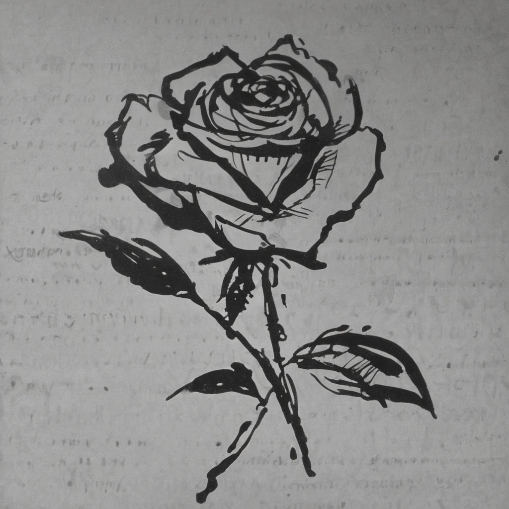 grabianski-sk rose, sketch<lora:grabianski-sk:1>