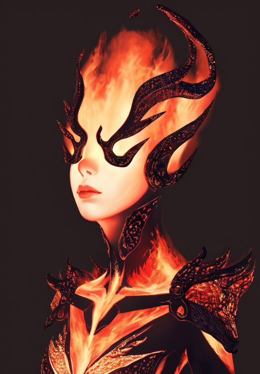 1girl, sfw, <lora:flame_atronach:0.8>, flame_atronach, 1girl, solo, portrait,, narrow-hipped body, (masterpiece, best quality, absurdres, detailed, ultra-detailed:1.3), alluring, (trending on CGSociety, trending on pixiv, contest winner:1.3)