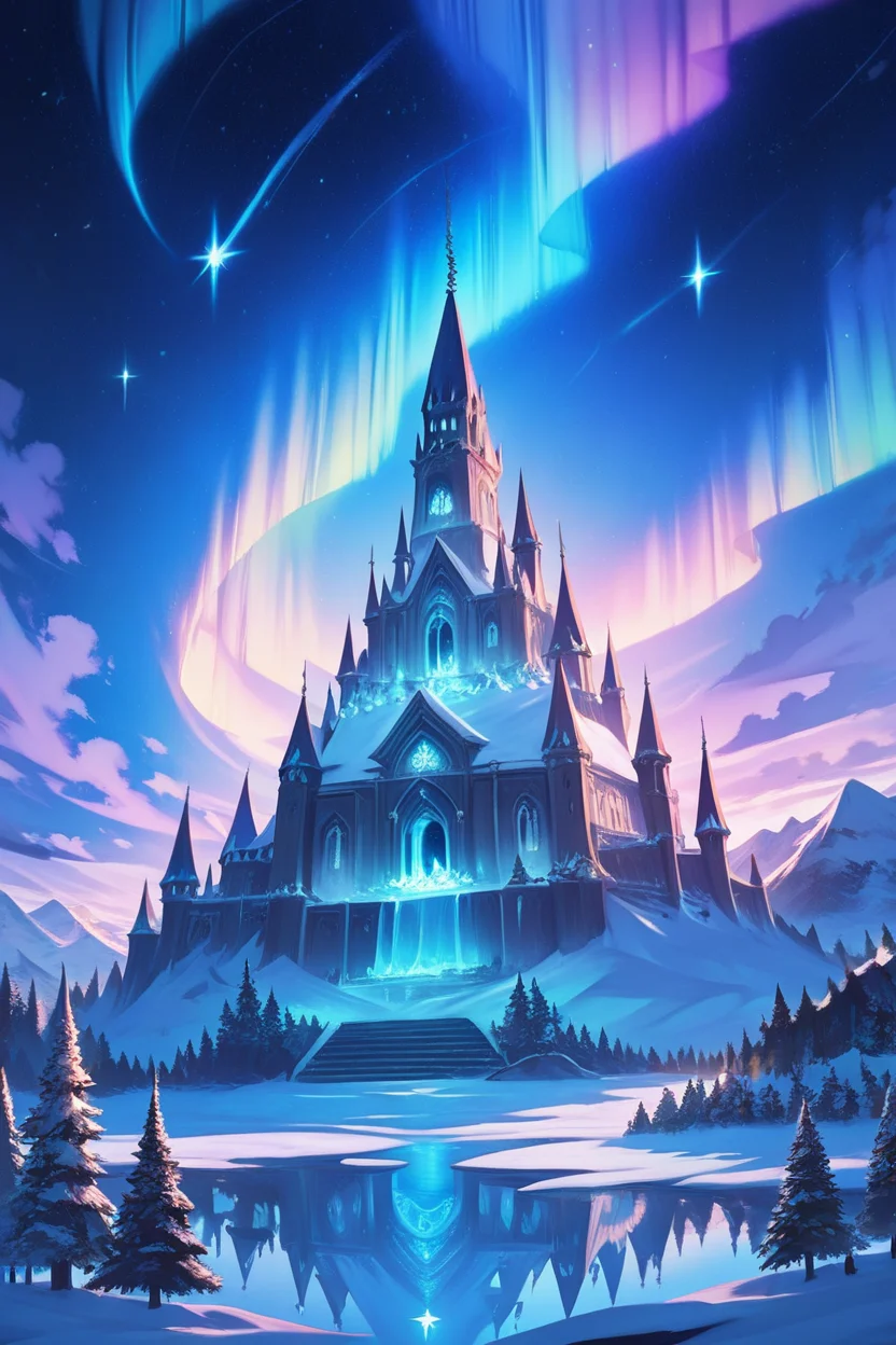 score_9, score_8_up, score_8, ,,, AuroraSpireCastle, night, snow, lake, shooting stars, (Christmas, Christmas tree), ,<lora:AuroraSpireCastlePDXL:1.0>, ,,, smile, looking at viewer, ,,, embedding:zPDXL, <lora:SDXLFaeTastic2400:0.5>,