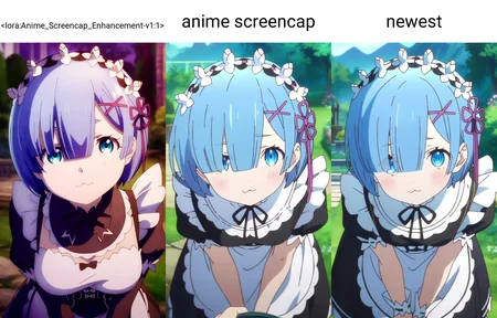 (masterpiece), (best quality), newest, (intricate details, very aesthetic), good hands, <lora:Anime_Screencap_Enhancement-v1:1> fine_ascxl, anime screencap, 1girl, rem \(re:zero\), re:zero kara hajimeru isekai seikatsu, blue hair, maid, maid headdress, outdoors, garden, leaning forward, :3, looking at viewer, pov, solo focus <lora:sd_xl_dpo_lora_v1:1>