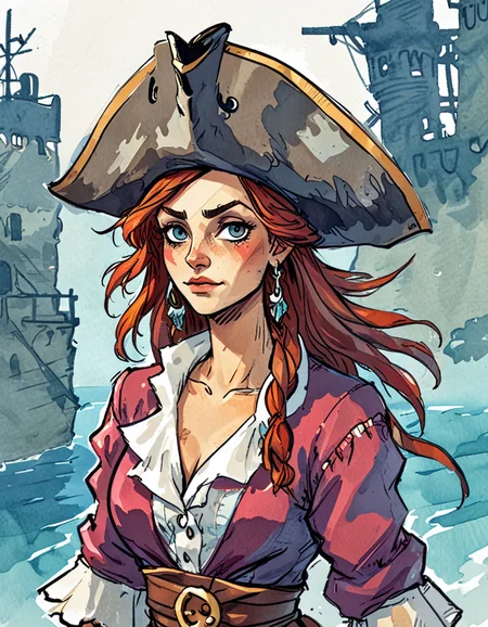 pirate woman expressionism <lora:novuschroma43 style:0.75> novuschroma43 style illustration <lora:sdxl_lightning_8step_lora:1>