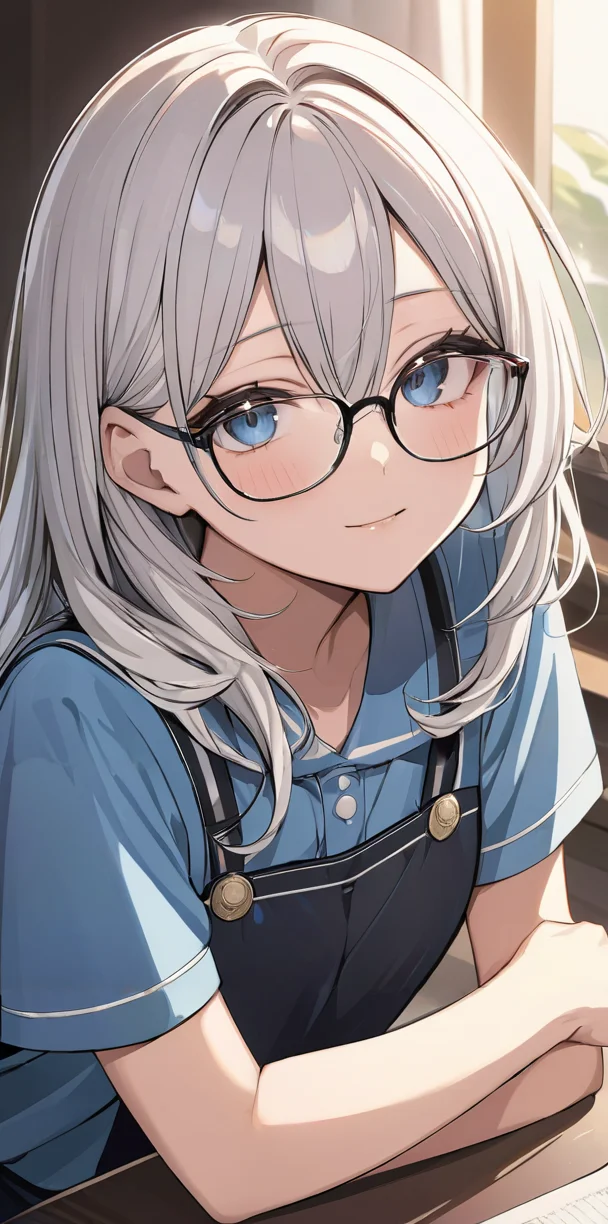 masterpiece,ultra-detailed,best quality,8K,illustration,cute face,clean skin ,shiny hair,girl,ultra-detailed-eyes,<lora:add-detail-xl:1> , <lora:glasses_XL_V1.1:1> glasses,thin glasses