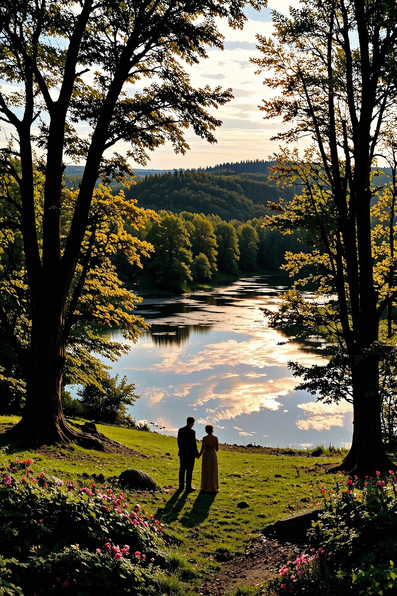 beautiful Latvian landscape, couple kissing, multilayer paint splash style, <lora:Hand v2:1> <lora:Anti-Blur:1> <lora:Insane Detail Slider:0.5>   <lora:Flux.1_Turbo_Detailer:0.6>   <lora:flux-photo-transparent_Alpha_1.0:0.8> <lora:flux.1_lora_flyway_Epic-detail_v2:1>   <lora:Painterly01b_CE_FLUX_AIT:0.8> pntrlyCE_style