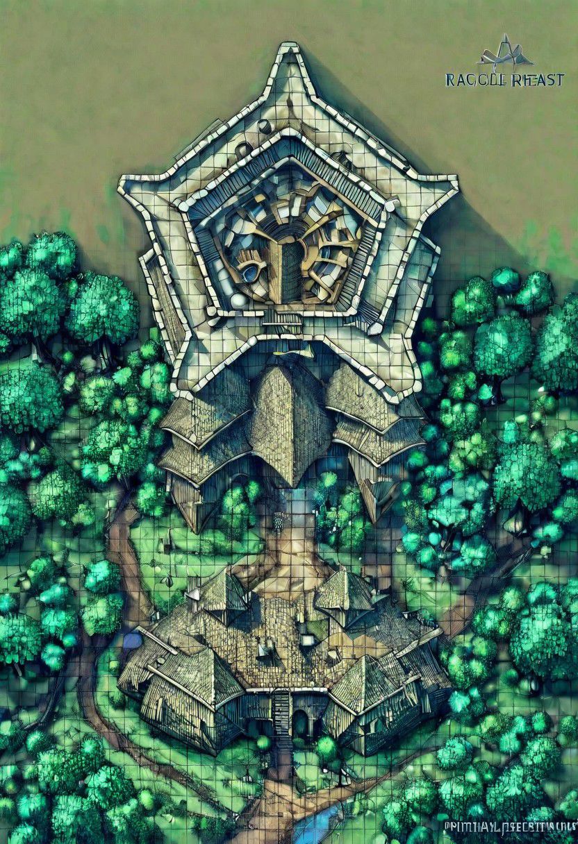 (Table:1.0),Town, exterior,Trees,create a magicalForest an the riber and castle ruins