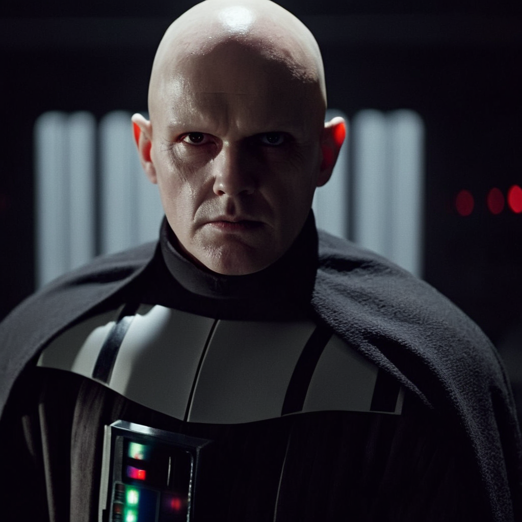 cinematic film still of  <lora:Darth Vader:1.5>
Darth Vader a bald creepy shiny eyes man with white face and scars dressed as darth vader in a dark room in star wars universe, shallow depth of field, vignette, highly detailed, high budget, bokeh, cinemascope, moody, epic, gorgeous, film grain, grainy