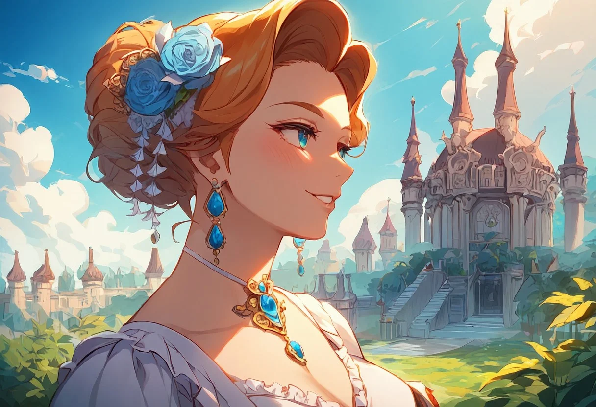 score_9, score_8_up, score_8. score_9, score_8_up, score_7_up, masterpiece, 4k, high quality, (best quality:1.1),anime, beautiful drawing, In the heart of a bustling steampunk Victorian city, a woman in an exquisite, elaborate dress stands amidst the crowd. Her eyes are fixed on a street musician, his melodies weaving through the industrial noise, his face radiating joy. The scene captures the stark contrast between the city's mechanical progress and the beauty of nature. This vivid picture, perhaps a painting, exudes lush detail: the intricate gears of the woman's attire, the musician's genuine smile, and the fusion of cityscape and greenery in the background. The image is a masterpiece, skillfully blending nostalgia, whimsy, and urban grit.
