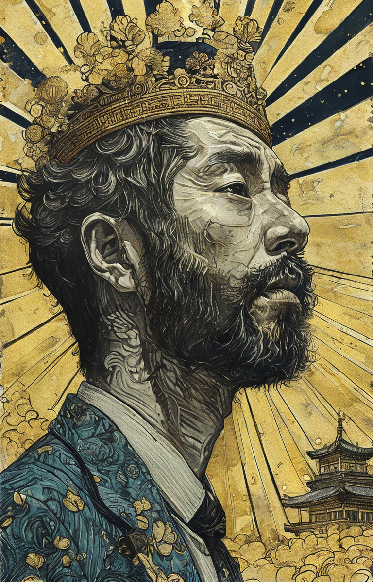 masterpiece,best quality,<lora:tbh204-sdxl:0.9>,illustration,style of Yuko Shimizu portrait of noble man