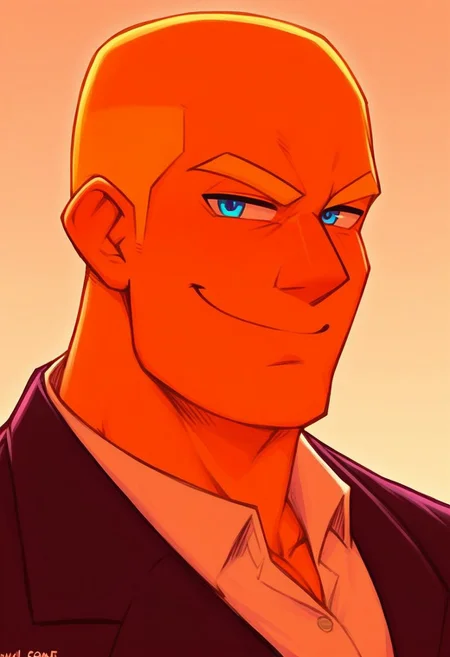 score_9, score_8_up, score_7_up, score_6_up, score_5_up, score_4_up, rating_questionable <lora:wolfconf_style_1:1, <lora:add-detail-xl:1.5>, Bright Blonde Bald, Closeup, Bust portrait, (In The School/School Background, School Gym, School Scenery), 1boy, {Strong Triangular Jawline}, bodybuilding, {massive pectoral}, {beefy muscle}, Tall, Goliath, Rugged Features, Chiseled Features, Mature Male, 40-Year Old Man, {Thick Bright Yellow Eyebrows}, PE Teacher Shirt Outfit, Blue Eyes, Brawl Stars Style, Saying Hi, Closed Mouth Smile, Highlights, source_anime