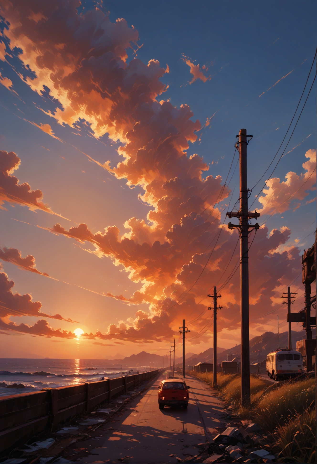 score_9,score_8_up,score_7_up,embedding:zPDXL2, film grain,Cinematic Lighting, Expressiveh,th3rm4l,colorful, outdoors, sky, blue sky, gradient, gradient background, no humans, ground vehicle, scenery, sunset, orange background, power lines, gradient sky, orange sky<lora:增强\(收藏)\sdxl_lightning_8step_lora.safetensors:1.0:1.0> <lora:增强\(收藏)\Expressive_H-000001.safetensors:0.4:0.4> <lora:增强\(收藏)\Hands XL 4.safetensors:1.0:1.0> <lora:增强\(收藏)\glowneon_xl_v1.safetensors:0.5:0.5> <lora:extremely detailed (no trigger).safetensors:1.0:1.0> <lora:Vixon\(收藏)\Vixon's Pony Styles Thermal.safetensors:0.4:0.4> <lora:增强\(收藏)\sinfully_stylish_SDXL.safetensors:0.4:0.4>