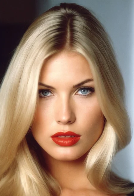 CinematicPortrait woman analog photo blonde (provocative slavic ) ponytail masterpiece indoors, (glossy lipstick), grey eyes, (), soft focus, depth of field, film grain, (((looking at viewer))) <lora:CinematicPortraitXL_v3:0.25> <lora:EuroBabe-v4-XL:0.35>