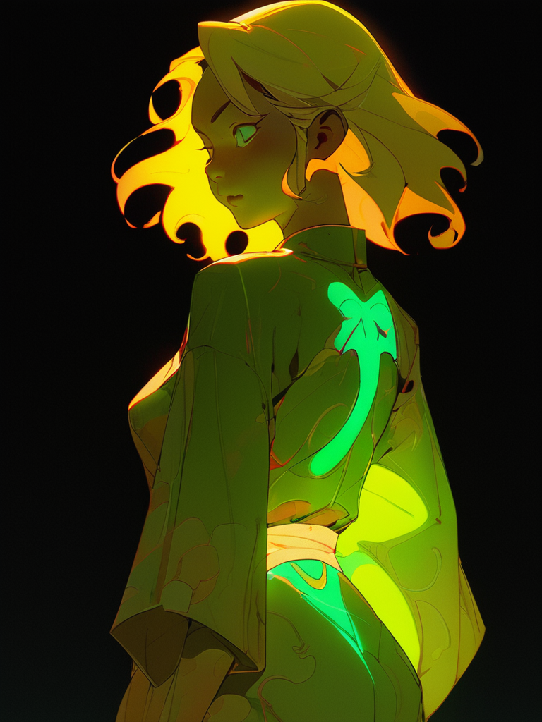 niji,female,<lora:niji-000008:0.8>,glow,back light,gohei,