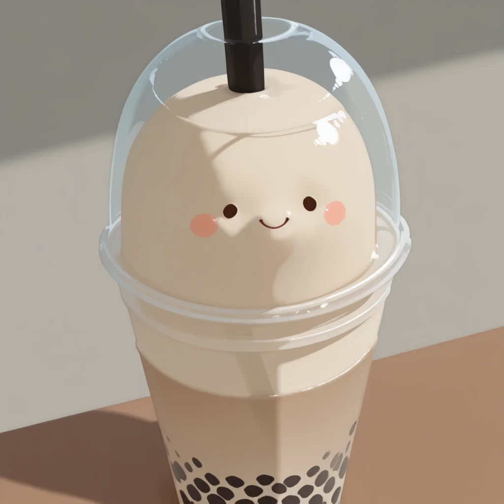 embedding:IllusP0s, g00se, bubble tea, beverage, straw, simple face, eyes, smile, cute, no humans, close-up, solo,<lora:g00se_v2_ill.safetensors:0.8:0.8>