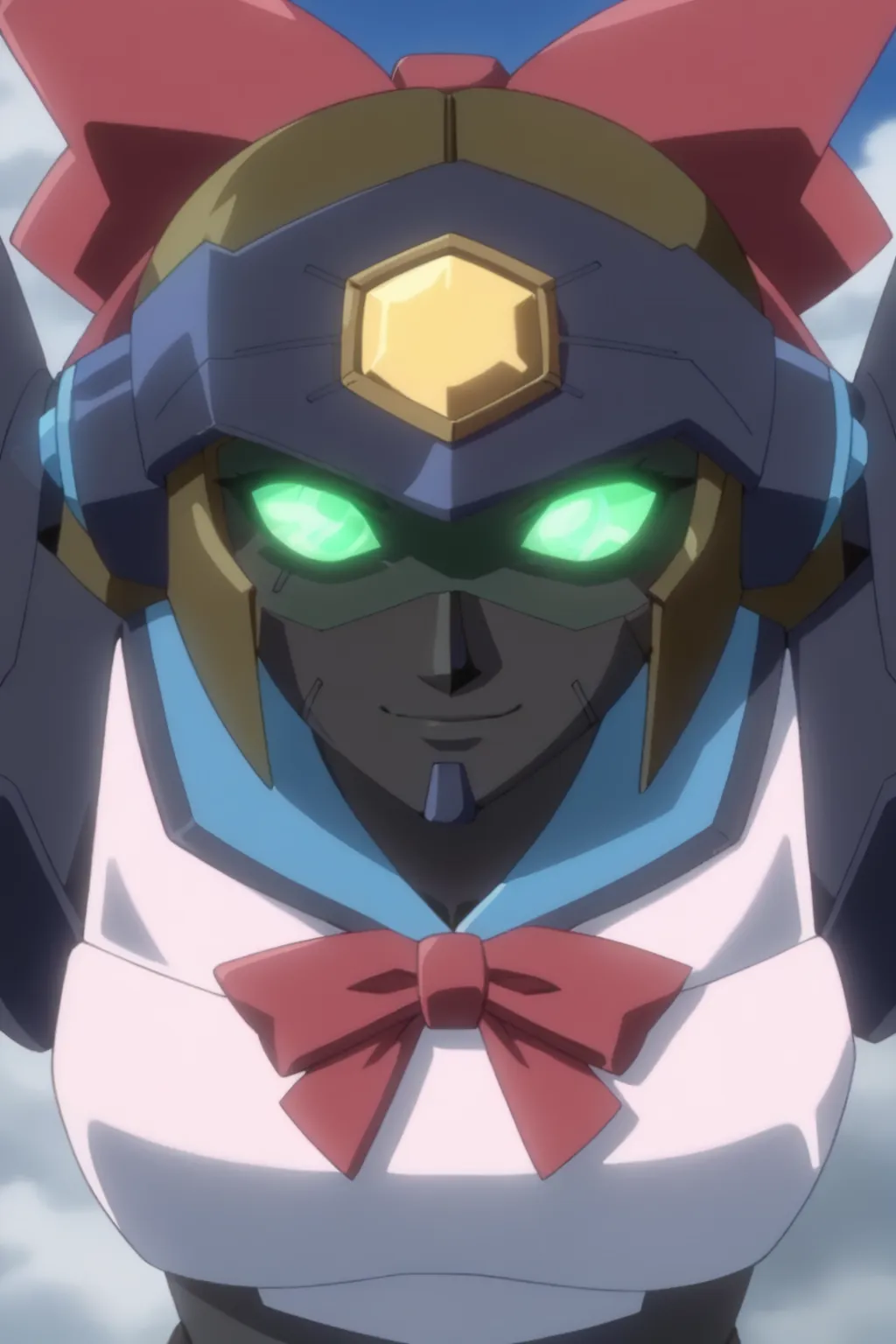 score_9, best, masterpiece, uncensored, anime coloring,  sunny day, beautiful day,
1girl, solo, official style, slight smile,
RinKi, robot, mecha, robot girl,
goggles, glowing eyes,
<lora:ZORinKi_V3-2025-04-20_15-25-57-save-6150-25-0:0.8>​​​