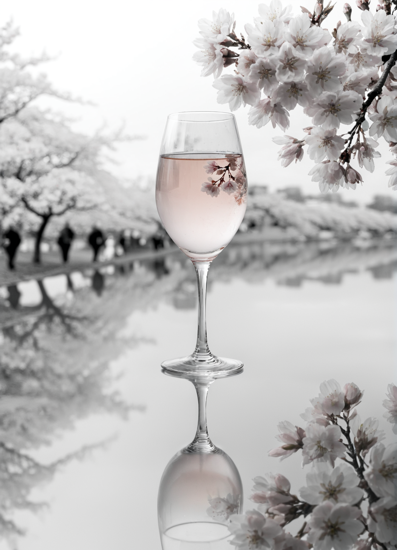 greyscale, blurry, cherry blossoms, reflection, standing, cocktail glass
<lora:Highkey-SDXL:1>