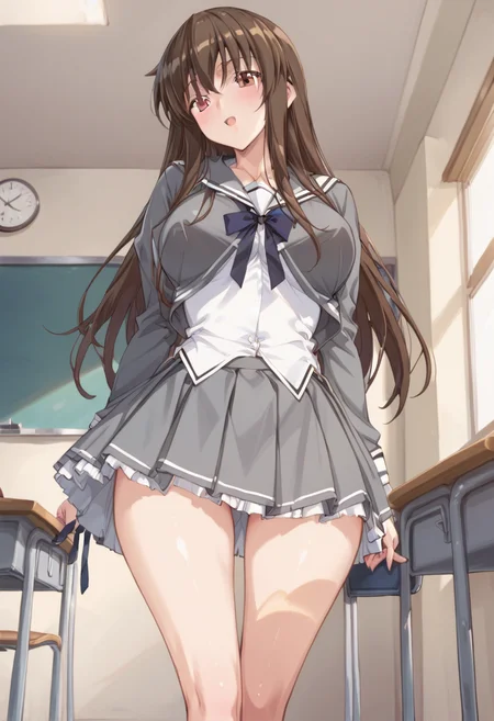 score_9, score_8_up, score_7_up, score_6_up, score_5_up, score_4_up, masterpiece, best quality, BREAK,
1girl, indoors, school, <lora:Aoi_Aki_Akisora_OVA_Pony_test:1> aoiaki, large breasts, long hair, brown hair female, school uniform,